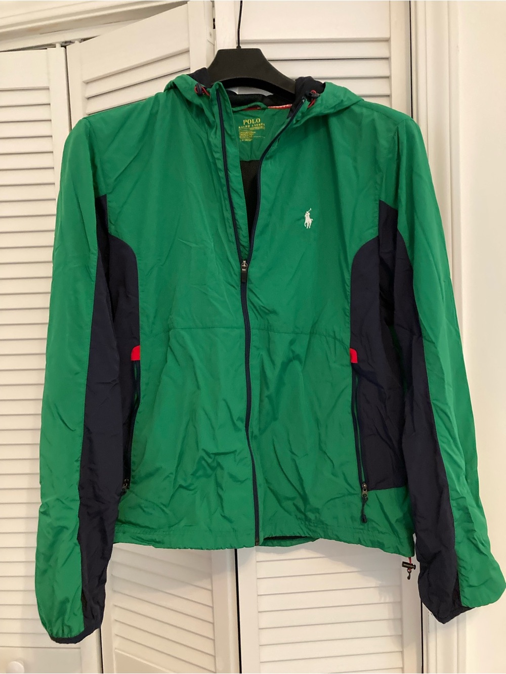 Polo by Ralph Lauren Men’s Green & Navy Windbreaker Jacket